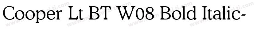 Cooper Lt BT W08 Bold Italic字体转换